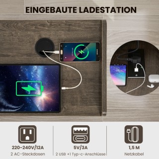 Costway  Κομψή και Πρακτική Βάση Πικάπ με Ενσωματωμένο Σταθμό Φόρτι...