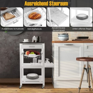 Costway  Κινητό Νησί Κουζίνας με Επιφάνεια Εργασίας 47 x 39 x 85 cm...