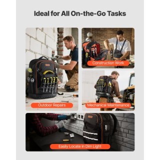 VEVOR Εργαλειοθήκη Πλάτης με 65 Τσέπες και Ανθεκτικό Υλικό για Εργο... VEVOR Εργαλειοθήκη Πλάτης με 65 Τσέπες και Ανθεκτικό Υλικό για Εργο...