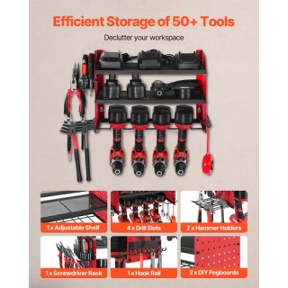 VEVOR Γραμμική Οργάνωση Εργαλείων: Τριεπίπεδη Ράφι Εγκατάστασης με ...