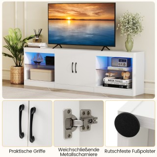 Costway Τραπέζι Τηλεόρασης 3 σε 1 για Οθόνες έως 85 Ίντσες με LED Φ... Costway Τραπέζι Τηλεόρασης 3 σε 1 για Οθόνες έως 85 Ίντσες με LED Φ...