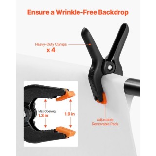 VEVOR Σετ Βάσης Φόντου 3x3μ για Πάρτι & Φωτογραφικό Στούντιο BJJ2KL...