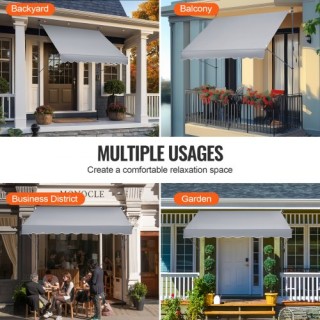 VEVOR  Τέντα Βεράντας 98x47 Αναδιπλούμενη με Μανιβέλα SSSZYPHSLZS9O...