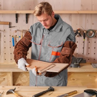 VEVOR Δερμάτινα Μανίκια Συγκόλλησης Ανθεκτικά στη Φλόγα από Δέρμα Α...