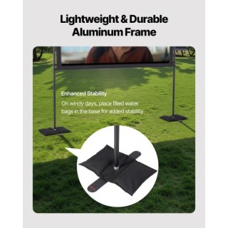 VEVOR Οθόνη Προβολέα 80 Ιντσών με 2 Βάσεις 160° Ευρεία Γωνία 4K HD ...