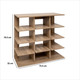 Ξύλινη Παπουτσοθήκη 3 Επιπέδων για 12 Ζευγάρια 74,5 x 32 x 78,5 cm ... Ξύλινη Παπουτσοθήκη 3 Επιπέδων για 12 Ζευγάρια 74,5 x 32 x 78,5 cm ...