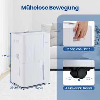 Costway Αθόρυβος Αφυγραντήρας 40L με 3 Λειτουργίες, Χρονοδιακόπτη 2... Costway Αθόρυβος Αφυγραντήρας 40L με 3 Λειτουργίες, Χρονοδιακόπτη 2...