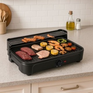 Multistore Ηλεκτρική Ψησταριά 3 σε 1 Επιτραπέζια με Πλάκα Ψησίματος...