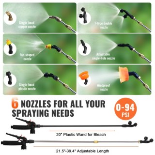 Ψεκαστήρας Πλάτης VEVOR 15L 0–94 PSI  BBSPPPPE416L4EAKOV2