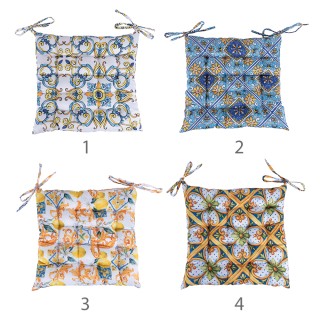 Galileo Μαξιλάρι καρέκλας με κορδόνια 40x40 cm διακόσμηση μεσογειακ...