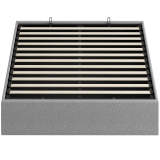 HOMCOM Διπλό Κρεβάτι με Αποθηκευτικό Χώρο 190x140 cm, Ξύλινες Τάβλε...