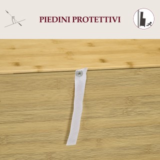 HOMCOM Μπουφές Boho στυλ από Ρατάν και Μπαμπού με 2 Πόρτες και Εσωτ...