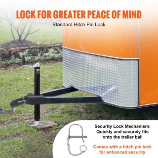 VEVOR Ζεύξη Τρέιλερ A-Frame, 2 Σφαίρα, 7000 lbs, Βαρέως Τύπου, Μαύρ...