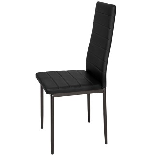 BAKAJI  Σετ 4 Μοντέρνες Καρέκλες Τραπεζαρίας Σαλονιού Κουζίνας με Ε...