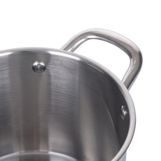 Galileo Κατσαρόλα με καπάκι από ανοξείδωτο χάλυβα 16 εκ. με επαγωγι...