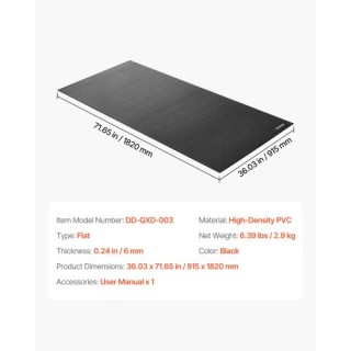 VEVOR Χαλάκι Διάδρομου για Χαλί 6mm, Μαύρο, Υψηλής Πυκνότητας PVC J...