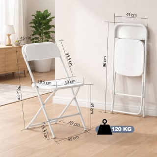 Shally Dogan Σετ 4 Λευκές Καρέκλες από Πολυπροπυλένιο Υψηλής Αντοχή...