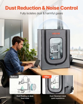 VEVOR Προστατευτική Θήκη 3D Εκτυπωτή με Αερισμό και LED 3DDYJZRTWQY...