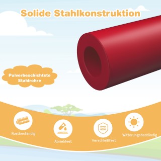 Costway  Πολύχρωμο Θολωτό Αναρριχητικό με Τσουλήθρα & Υφασμάτινη Πλ...