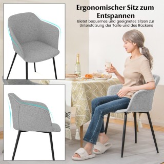 Costway Μοντέρνα και Στιλάτη Καρέκλα Τραπεζαρίας με Λινό Κάθισμα κ... Costway Μοντέρνα και Στιλάτη Καρέκλα Τραπεζαρίας με Λινό Κάθισμα κ...