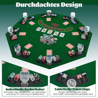 Costway Πτυσσόμενη Επιφάνεια Πόκερ 120 εκ. για 8 Παίκτες με Τσάντα ... Costway Πτυσσόμενη Επιφάνεια Πόκερ 120 εκ. για 8 Παίκτες με Τσάντα ...