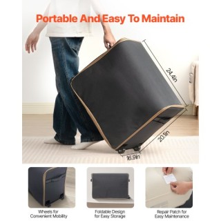 VEVOR Φουσκωτό Στρώμα Αέρα με Σκελετό & Αντλία για 1 Άτομο, Αντοχή ...