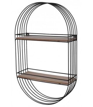 Επιτοίχια Μεταλλική Ραφιέρα με 2 Ξύλινα Ράφια 30,5x10,5x50,5 cm Mod... Επιτοίχια Μεταλλική Ραφιέρα με 2 Ξύλινα Ράφια 30,5x10,5x50,5 cm Mod...