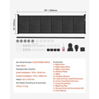 VEVOR Μαύρη Αναδιπλούμενη Πύλη Ασφαλείας για Παιδιά και Κατοικίδια ... VEVOR Μαύρη Αναδιπλούμενη Πύλη Ασφαλείας για Παιδιά και Κατοικίδια ...