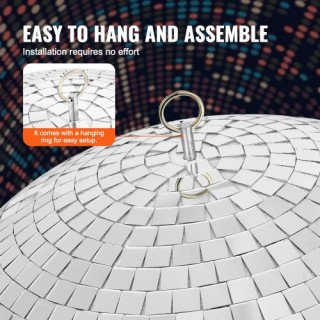 VEVOR Ασημένια Ντισκομπάλα 12 με Κρίκο Κρεμάσματος JMDSKQ12INCHAO... VEVOR Ασημένια Ντισκομπάλα 12 με Κρίκο Κρεμάσματος JMDSKQ12INCHAO...