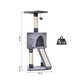 Δέντρο Γάτας - Ονυχοδρόμιο 40 x 40 x 98 cm PawHut D30-253GY Δέντρο Γάτας - Ονυχοδρόμιο 40 x 40 x 98 cm PawHut D30-253GY