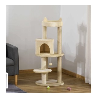 Δέντρο Γάτας - Ονυχοδρόμιο 48 x 48 x 104 cm Χρώματος Μπεζ PawHut D3...