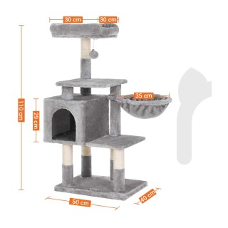 Δέντρο Γάτας - Ονυχοδρόμιο 50 x 40 x 110 cm Χρώματος Γκρι Feandrea ... Δέντρο Γάτας - Ονυχοδρόμιο 50 x 40 x 110 cm Χρώματος Γκρι Feandrea ...