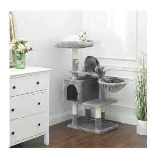 Δέντρο Γάτας - Ονυχοδρόμιο 50 x 40 x 110 cm Χρώματος Γκρι Feandrea ...