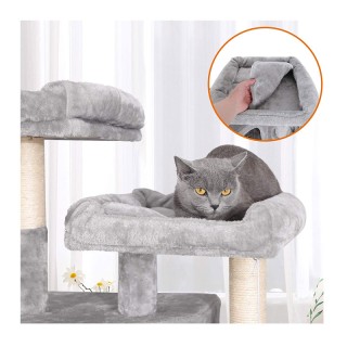 Δέντρο Γάτας - Ονυχοδρόμιο 55 x 40 x 164 cm Χρώματος Γκρι Feandrea ...