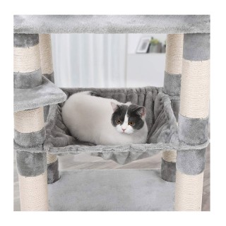 Δέντρο Γάτας - Ονυχοδρόμιο 55 x 45 x 143 cm Χρώματος Γκρι Feandrea ... Δέντρο Γάτας - Ονυχοδρόμιο 55 x 45 x 143 cm Χρώματος Γκρι Feandrea ...