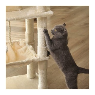 Δέντρο Γάτας - Ονυχοδρόμιο 55 x 45 x 143 cm Χρώματος Μπεζ Feandrea ...