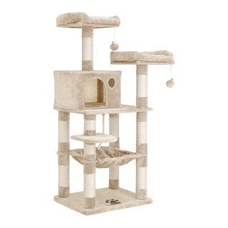 Δέντρο Γάτας - Ονυχοδρόμιο 55 x 45 x 143 cm Χρώματος Μπεζ Feandrea ...
