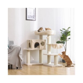 Δέντρο Γάτας - Ονυχοδρόμιο 70 x 60 x 112 cm Χρώματος Μπεζ Feandrea ... Δέντρο Γάτας - Ονυχοδρόμιο 70 x 60 x 112 cm Χρώματος Μπεζ Feandrea ...