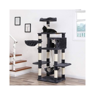 Δέντρο Γάτας - Ονυχοδρόμιο 90 x 50 x 164 cm Χρώματος Σκούρο Γκρι Fe... Δέντρο Γάτας - Ονυχοδρόμιο 90 x 50 x 164 cm Χρώματος Σκούρο Γκρι Fe...