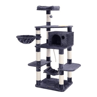 Δέντρο Γάτας - Ονυχοδρόμιο 90 x 50 x 164 cm Χρώματος Σκούρο Γκρι Fe... Δέντρο Γάτας - Ονυχοδρόμιο 90 x 50 x 164 cm Χρώματος Σκούρο Γκρι Fe...