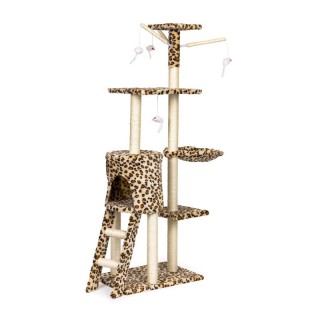 Δέντρο Γάτας - Ονυχοδρόμιο 54.5 x 39.5 x 138.5 cm Χρώματος Καφέ Ανο...