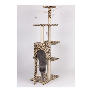Δέντρο Γάτας - Ονυχοδρόμιο 54.5 x 39.5 x 138.5 cm Χρώματος Καφέ Ανο...