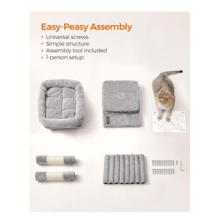 Δέντρο Γάτας - Ονυχοδρόμιο 40 x 30 x 67 cm Γκρι PCT611W01 Feandrea Δέντρο Γάτας - Ονυχοδρόμιο 40 x 30 x 67 cm Γκρι PCT611W01 Feandrea