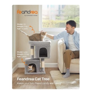 Δέντρο Γάτας - Ονυχοδρόμιο 40 x 30 x 67 cm Γκρι PCT611W01 Feandrea Δέντρο Γάτας - Ονυχοδρόμιο 40 x 30 x 67 cm Γκρι PCT611W01 Feandrea