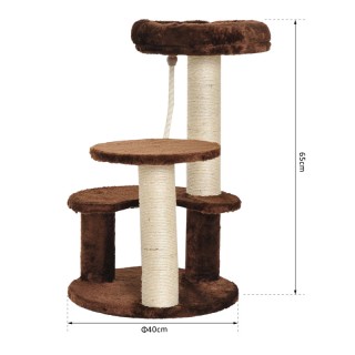 Δέντρο Γάτας - Ονυχοδρόμιο 40 x 65 cm Χρώματος Καφέ PawHut D30-202BN