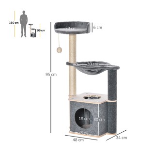 Δέντρο Γάτας - Ονυχοδρόμιο 48 x 34 x 95 cm PawHut D30-359