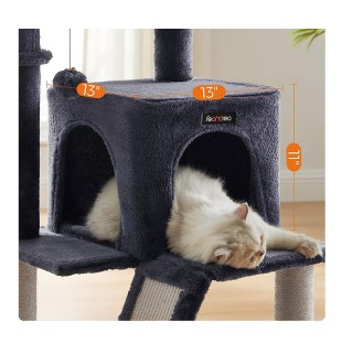 Δέντρο Γάτας - Ονυχοδρόμιο 48 x 48 x 96 cm Χρώματος Σκούρο Γκρι PCT... Δέντρο Γάτας - Ονυχοδρόμιο 48 x 48 x 96 cm Χρώματος Σκούρο Γκρι PCT...