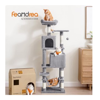 Δέντρο Γάτας - Ονυχοδρόμιο 49 x 40 x 155 cm Χρώματος Γκρι Feandrea ... Δέντρο Γάτας - Ονυχοδρόμιο 49 x 40 x 155 cm Χρώματος Γκρι Feandrea ...