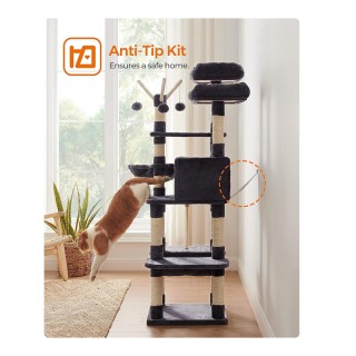 Δέντρο Γάτας - Ονυχοδρόμιο 50 x 50 x 164 cm Γκρι/Λευκό PCT087G01 Fe... Δέντρο Γάτας - Ονυχοδρόμιο 50 x 50 x 164 cm Γκρι/Λευκό PCT087G01 Fe...