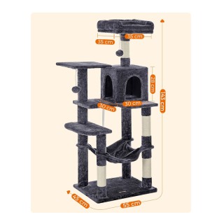 Δέντρο Γάτας - Ονυχοδρόμιο 55 x 45 x 143 cm Χρώματος Σκούρο Γκρι PC...